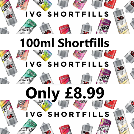 IVG 100ml shortfills only £8.99 each