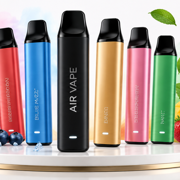 Refillable pod vape with zero nicotine e-liquid for flavour-only vaping