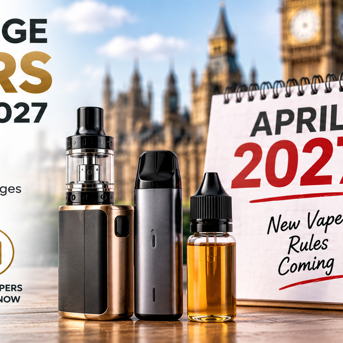 Calendar timeline of UK vaping law changes through to April 2027