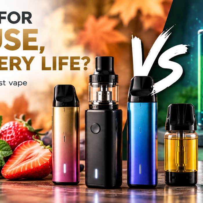 Everyday pod vape kit with charger showing all-day battery use