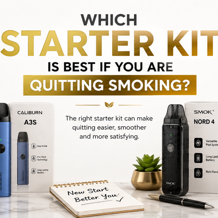 Simple MTL pod vape starter kits suited to adult smokers switching to vaping