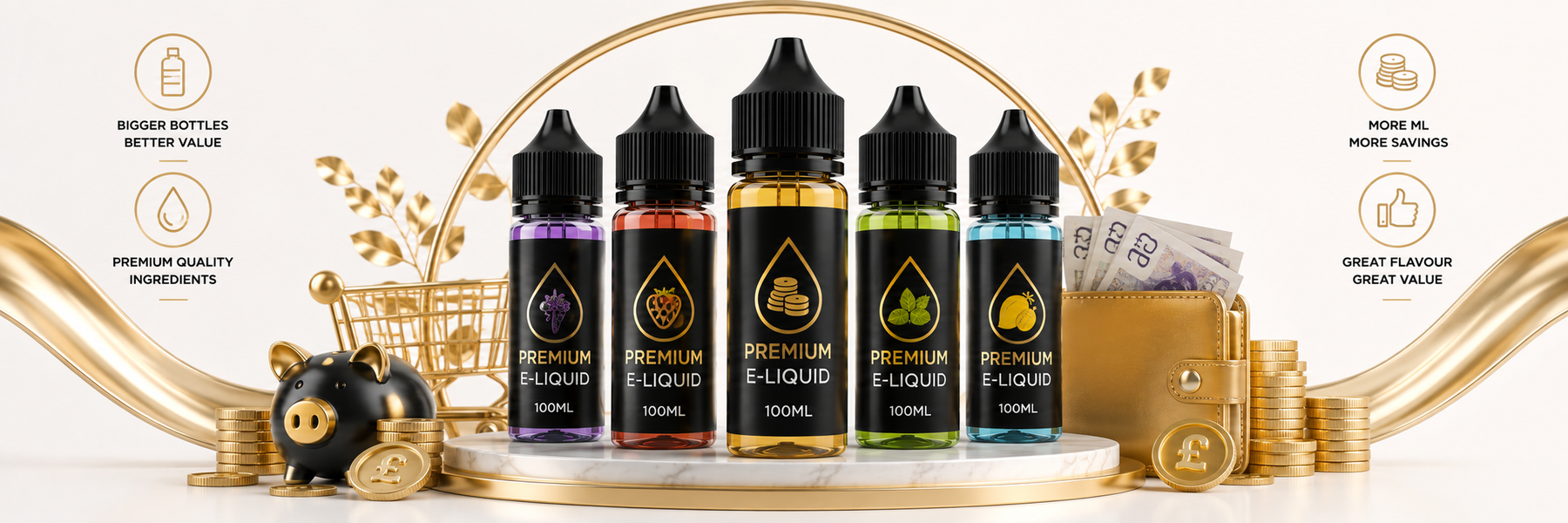 100ml shortfill and nic salt e-liquid bottles compared for value per ml