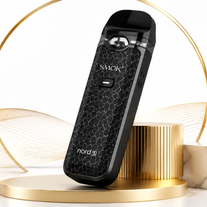 Smok Nord 5 pod vape kit shown with replacement pods and RPM coils