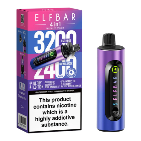elfbar elfa master akku Elf Bar Purple Edition 4 in 1 Prefilled Pods - 4 pods main image 0