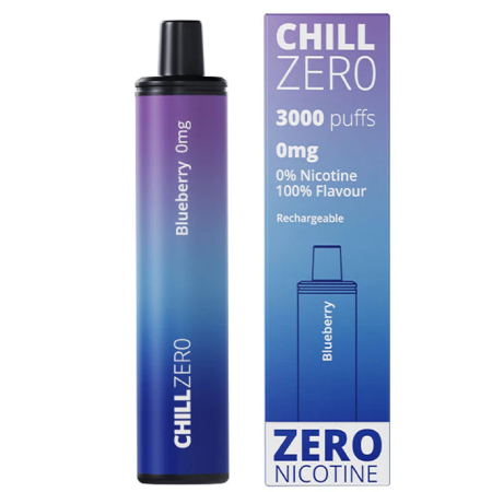 Chill Zero 3000 Puff No Nicotine Disposable Vape - Blueberry Vapesdirect Chill Zero 3000 Puff No Nicotine Disposable Vape - Blueberry Vapesdirect
