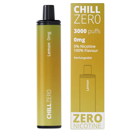 Chill Zero 3000 Puff No Nicotine Disposable Vape - Lemon Vapesdirect Chill Zero 3000 Puff No Nicotine Disposable Vape - Lemon Vapesdirect
