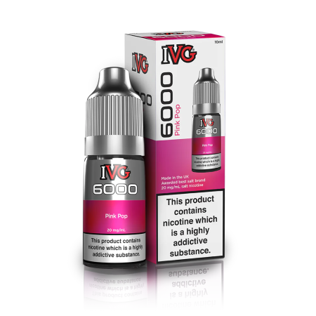 IVG 6000 10ml Bar Salts - Pink Pop - Vapesdirect