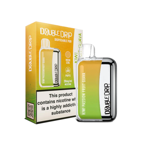 Double Drip Disposable Vape - Kiwi Passion Fruit Guava - Vapesdirect
