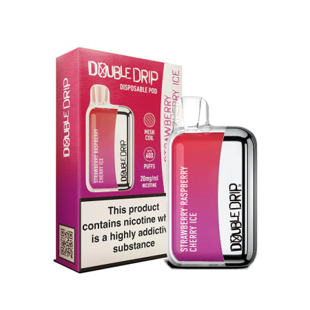 Double Drip Disposable Vape - Strawberry Raspberry Cherry Ice - Vapesdirect