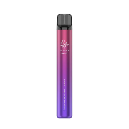 Elf Bar V2 600 Disposable Vape - Grape Raspberry - Vapesdirect