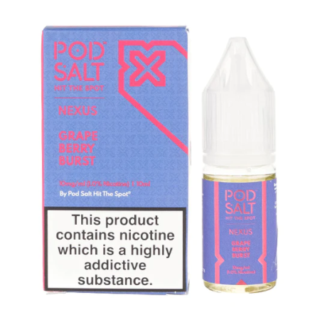 Pod Salt Nexus Grape Berry Burst 10ml Nic Salt Eliquid - Vapesdirect