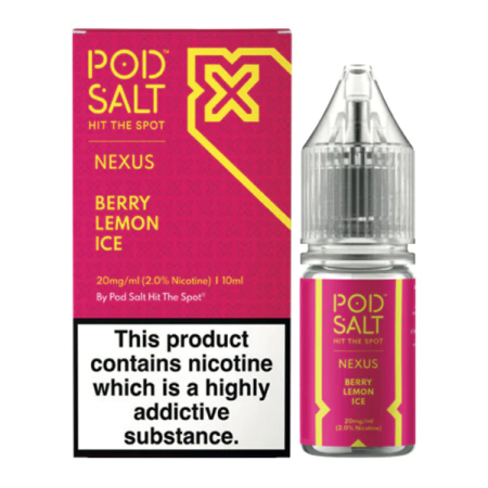 Pod Salt Nexus Berry Lemon Ice 10ml Nic Salt Eliquid - Vapesdirect