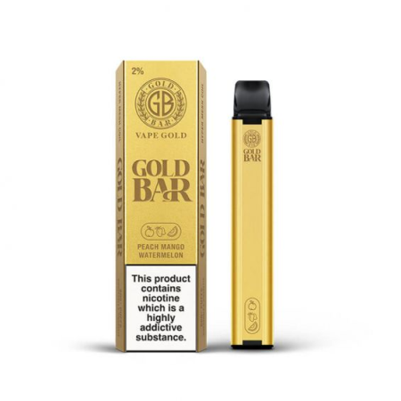 Gold Bar Disposable Vape - Peach Mango Watermelon - Vapesdirect