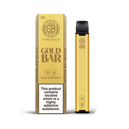 Gold Bar Disposable Vape - Blue Raspberry - Vapesdirect