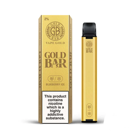 Gold Bar Disposable Vape - Blueberry Ice - Vapesdirect