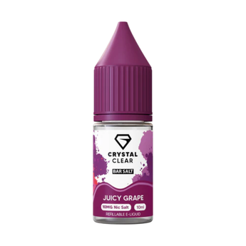 Crystal Clear Juicy Grape Bar Nic Salt E-Liquid 10ml - Vapesdirect