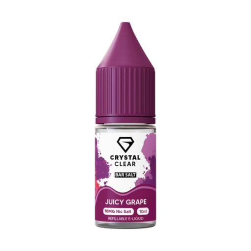 Crystal Clear Juicy Grape Bar Nic Salt E-Liquid 10ml - Vapesdirect