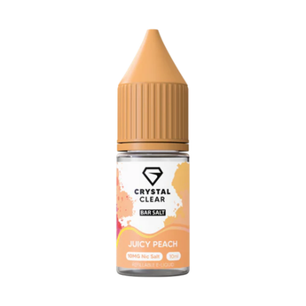 Crystal Clear Juicy Peach Bar Nic Salt E-Liquid 10ml - Vapesdirect