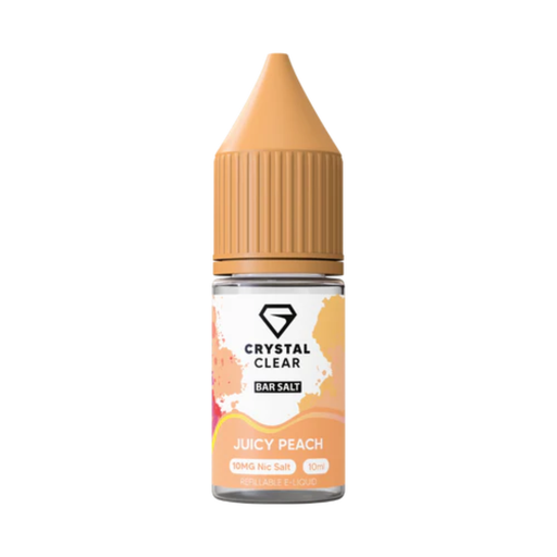 Crystal Clear Juicy Peach Bar Nic Salt E-Liquid 10ml - Vapesdirect