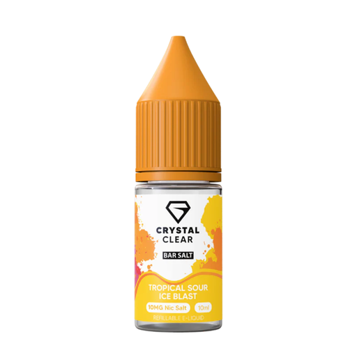 Crystal Clear Tropical Sour Ice Blast Bar Nic Salt E-Liquid 10ml - Vapesdirect