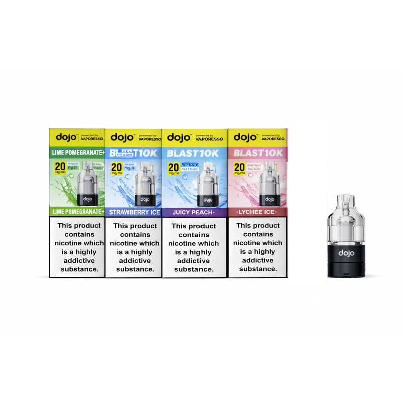 Vaporesso Dojo Blast 10/30k Replacement Pods + Refill Container - Vapesdirect