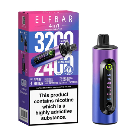 ElfBar 4 in 1 Vape Kit With Prefilled Pods - Vapesdirect