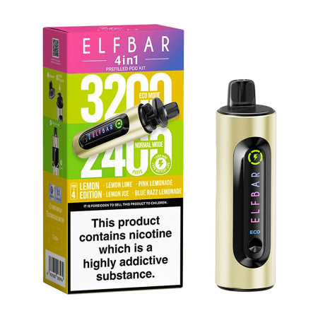 ElfBar 4 in 1 Vape Kit With Prefilled Pods - Vapesdirect