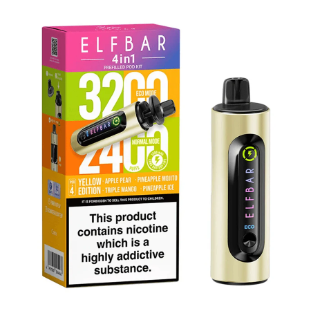 ElfBar 4 in 1 Vape Kit With Prefilled Pods - Vapesdirect