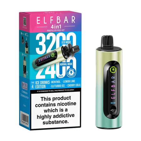 ElfBar 4 in 1 Vape Kit With Prefilled Pods - Vapesdirect