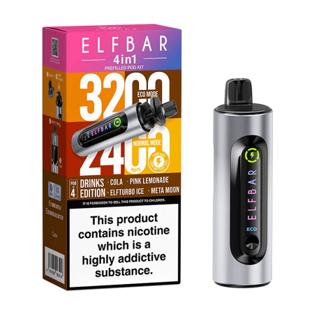 ElfBar 4 in 1 Vape Kit With Prefilled Pods - Vapesdirect