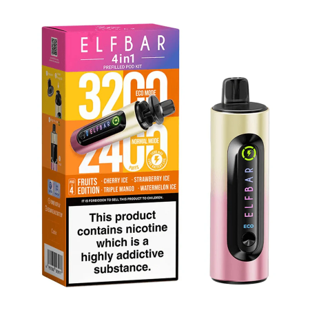 ElfBar 4 in 1 Vape Kit With Prefilled Pods - Vapesdirect