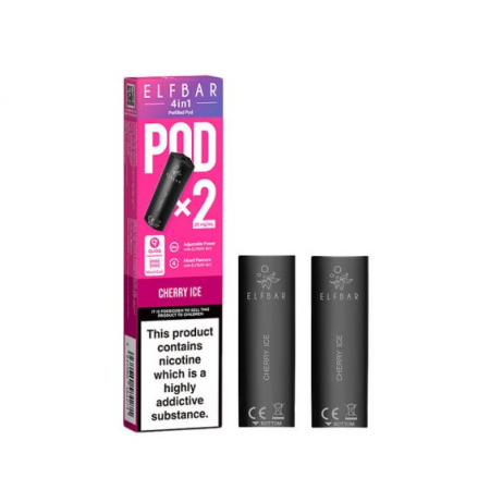 ElfBar 4 in 1 Pre Filled Pods - Cherry Ice - Vapesdirect