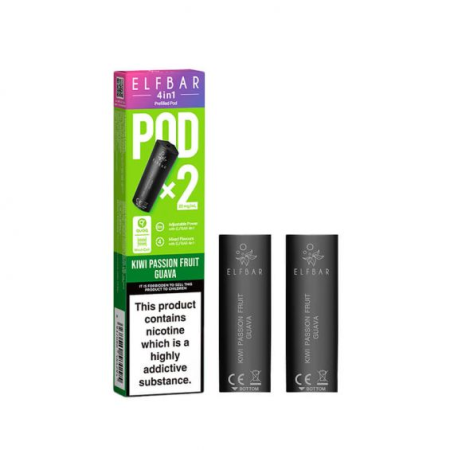 ElfBar 4 in 1 Pre Filled Pods - Kiwi Passionfruit Guava - Vapesdirect