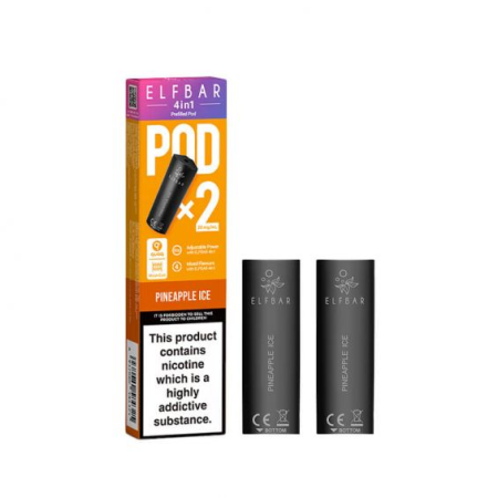 ElfBar 4 in 1 Pre Filled Pods - Pineapple Ice - Vapesdirect