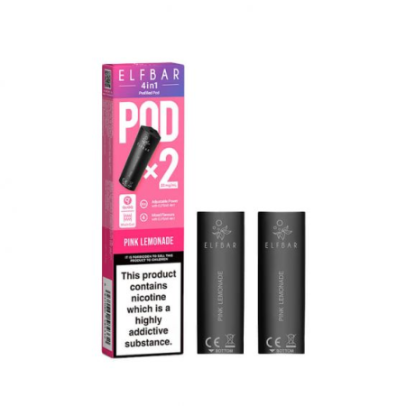ElfBar 4 in 1 Pre Filled Pods - Pink Lemonade - Vapesdirect
