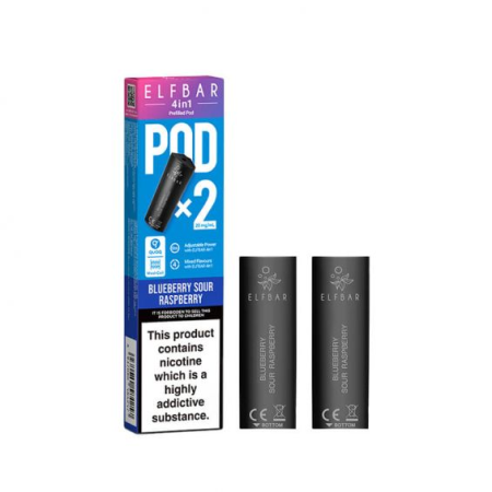 ElfBar 4 in 1 Pre Filled Pods - Blue Sour Raspbery - Vapesdirect