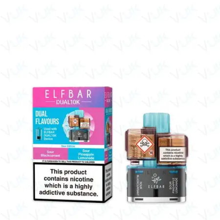 Elf Bar Dual 10K Prefilled Pods + Refill Containers Dual Flavours Vapesdirect Elf Bar Dual 10K Prefilled Pods + Refill Containers Dual Flavours Vapesdirect