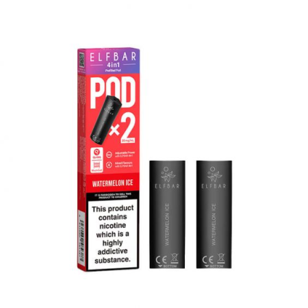 ElfBar 4 in 1 Pre Filled Pods - Watermelon Ice - Vapesdirect