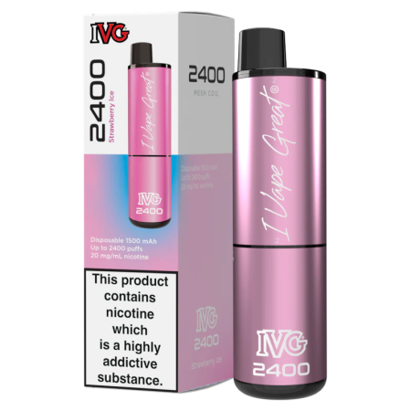 IVG 2400 Disposable Vape - Strawberry Ice - Vapesdirect