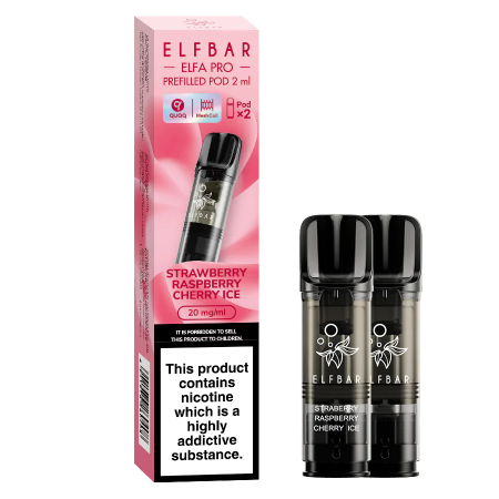 Elf Bar Elfa PRO Pods Strawberry Raspberry Cherry Ice - Vapesdirect