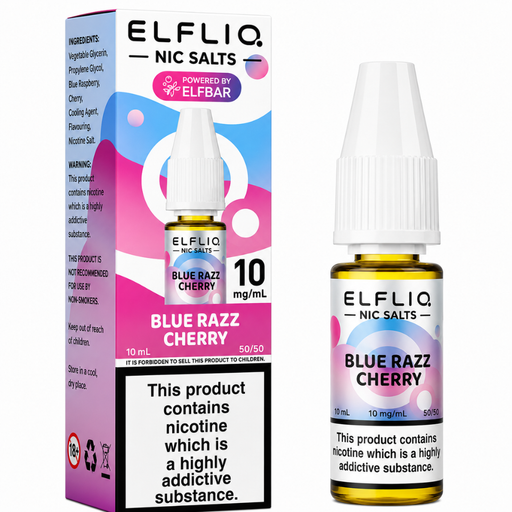 Elfbar Elfliq Blue Razz Cherry Nic Salt E-Liquid 10ml - Vapesdirect