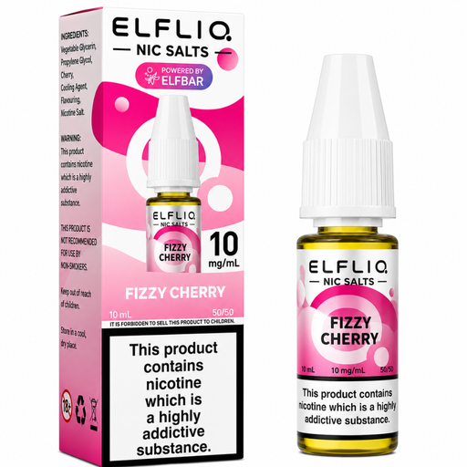 Elfbar Elfliq Fizzy Cherry Nic Salt E-Liquid 10ml - Vapesdirect