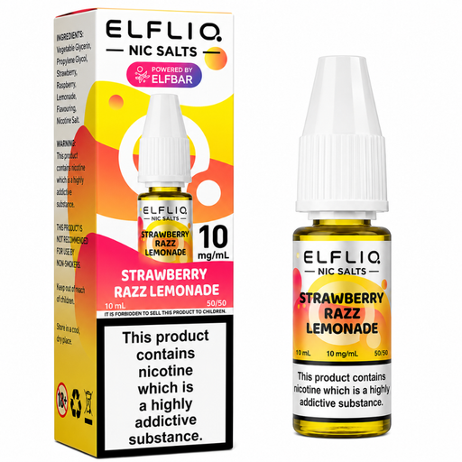 Elfbar Elfliq Strawberry Razz Lemonade Nic Salt E-Liquid 10ml - Vapesdirect