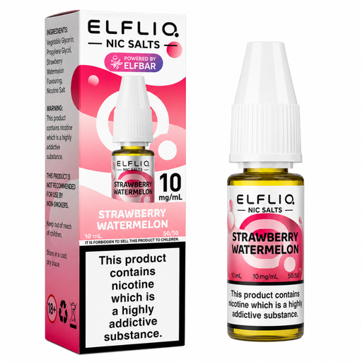 Elfbar Elfliq Strawberry Watermelon Nic Salt E-Liquid 10ml - Vapesdirect