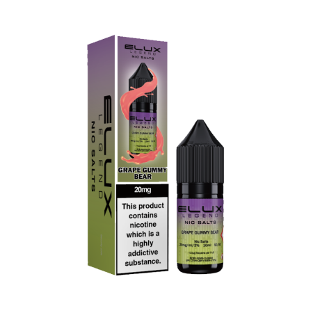 Elux Legend Grape Gummy Bear Nic Salt 10ml - Vapesdirect