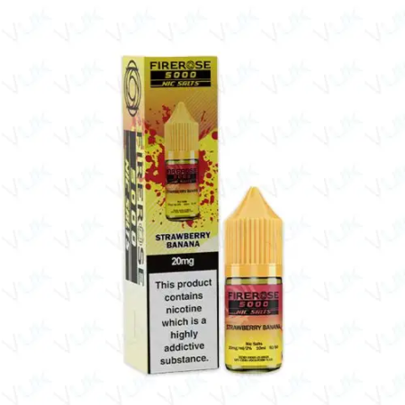 Firerose 5000 Strawberry Banana Nic Salt 10ml - Vapesdirect