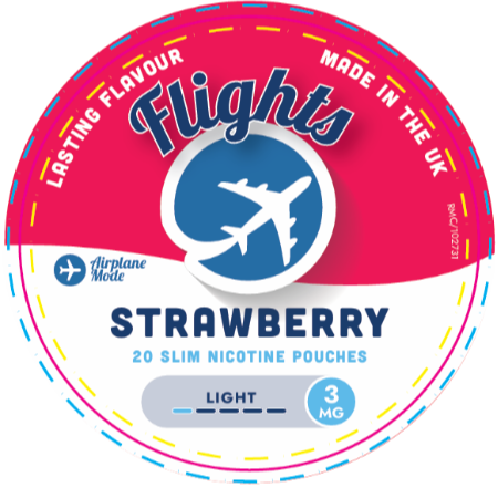 Flights Strawberry Nicotine Pouches – Tobacco-Free Nicotine (UK Made)