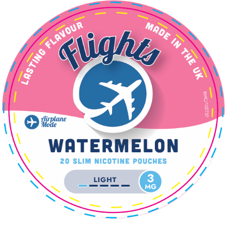 Flights Watermelon Nicotine Pouches – Tobacco-Free Nicotine (UK Made)
