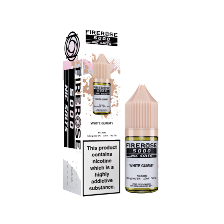 Firerose 5000 White Gummy Nic Salt 10ml - Vapesdirect