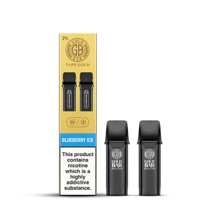 Gold Bar Reload Prefilled Pod 2 Pack -Blueberry Ice - Vapesdirect